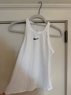 Nike White Dri-Fit Tank
